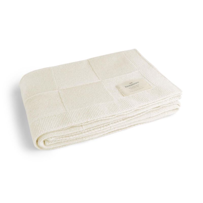 Benmore Classic Cot Blanket - Warm White image number 0